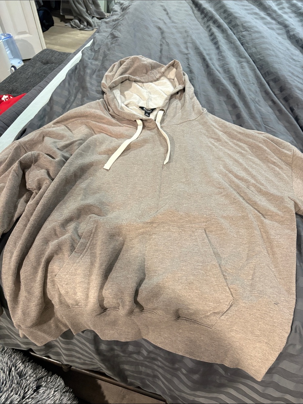 Buffalo David Bitton Beige/Taupe Hooded Pullover Sweatshirt - Picture 1 of 1
